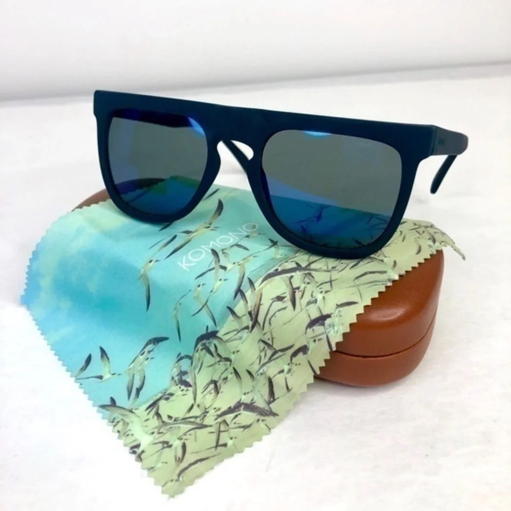 KOMONO Bennet Midnight Blue Rubber Sunglas…